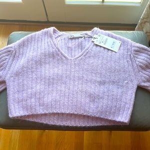 BRAND NEW lavender Zara sweater XS